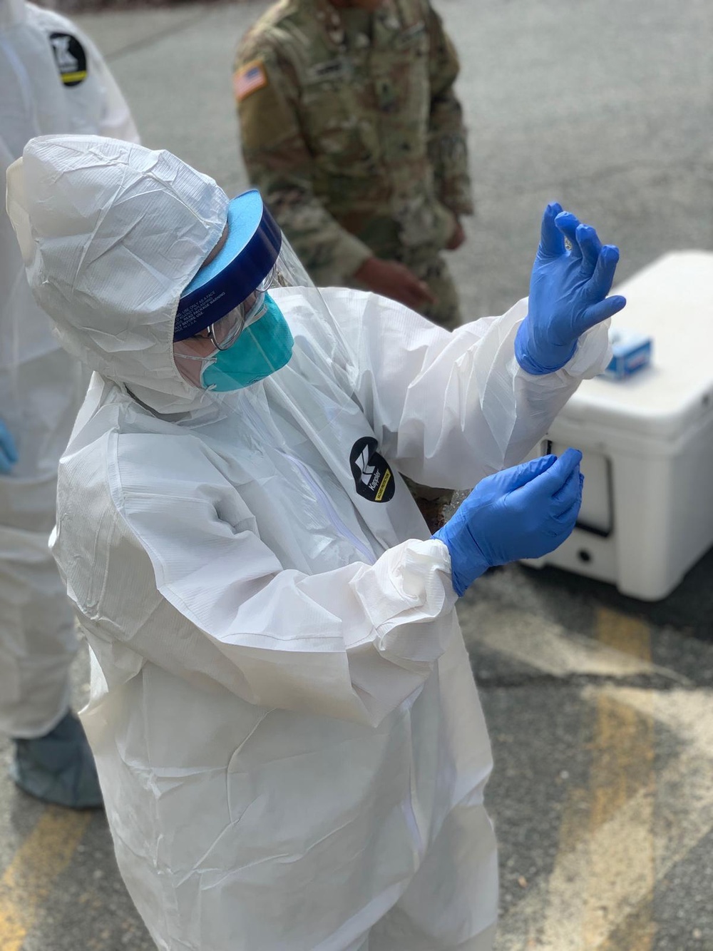 Mass National Guard administers COVID-19 testing