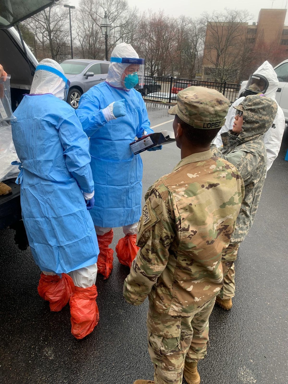 Mass National Guard administers COVID-19 testing