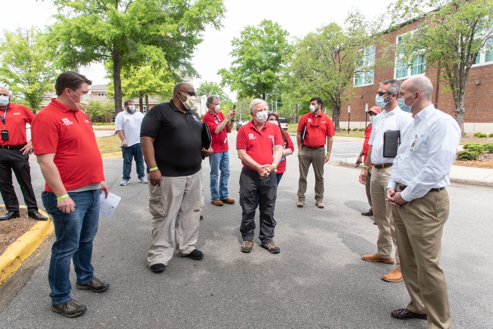 Huntsville Center joins Mobile District for alternate care facility site assessments in Tuscaloosa