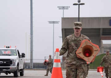 Indiana National Guard supports first state-run drive-thru COVID-19 testing site