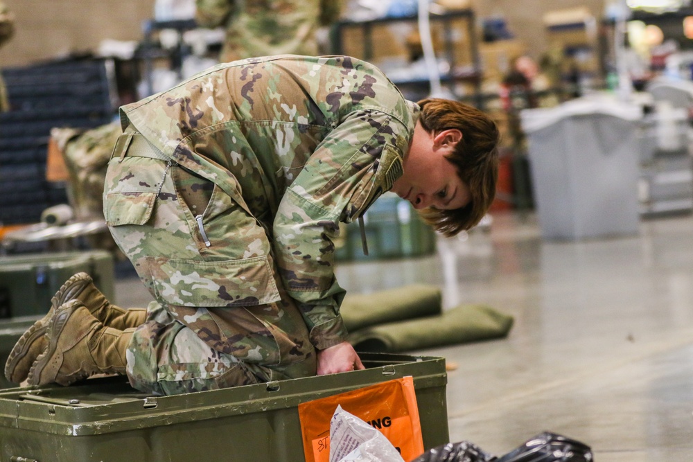 Field Hospital begins tear down in Seattle Event Center