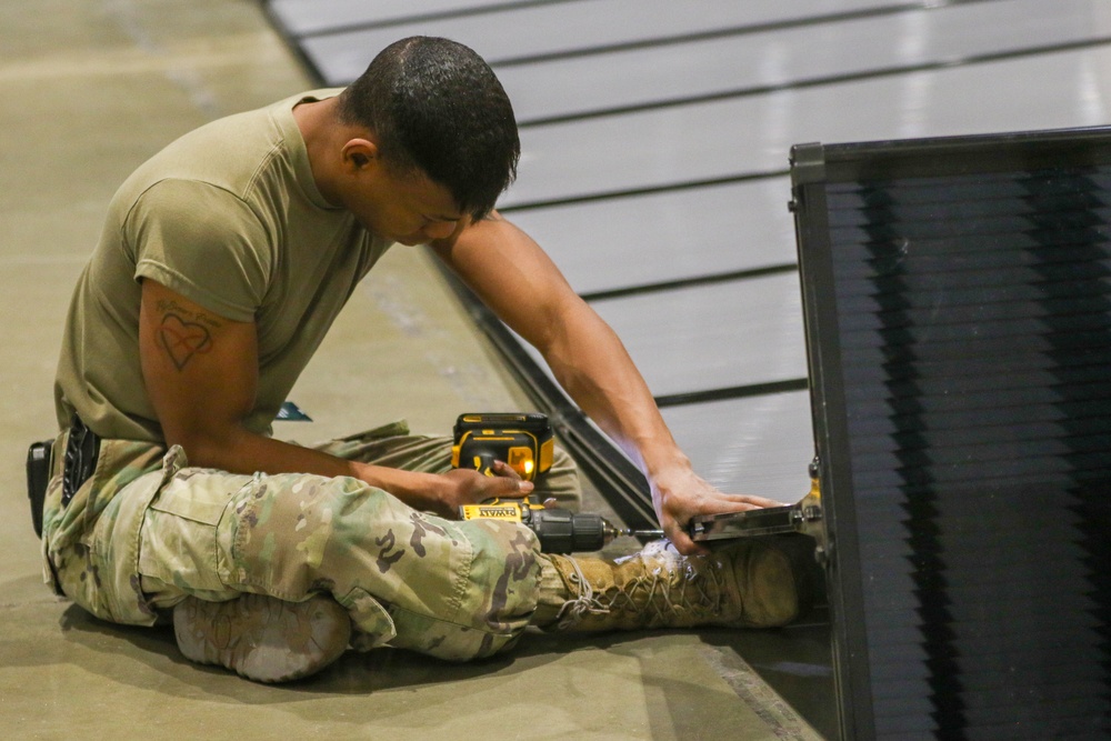 Field Hospital begins tear down in Seattle Event Center