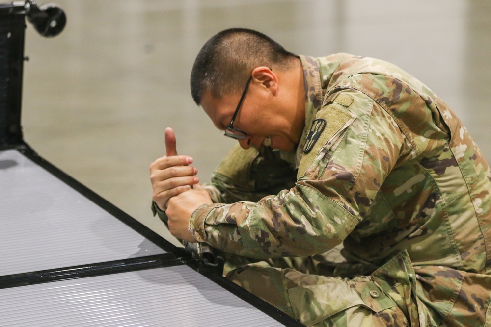 Field Hospital begins tear down in Seattle Event Center