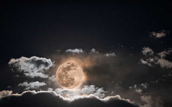 Pink moon at Peterson