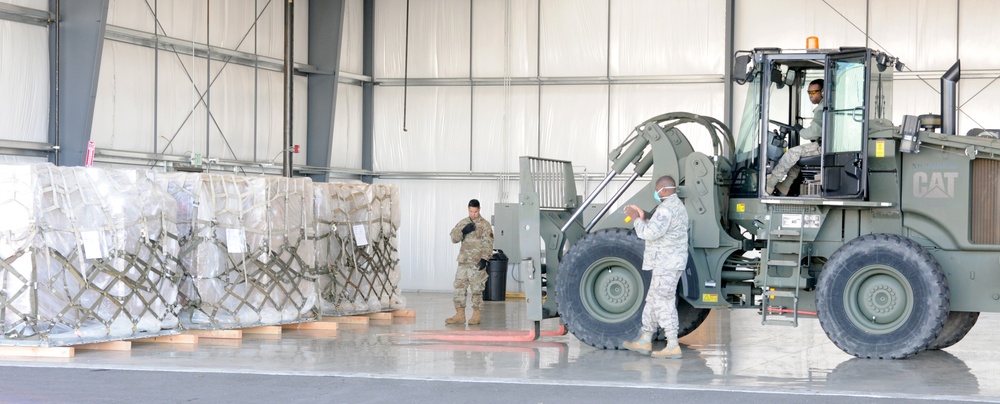 146th Airlift Wing and 129th Rescue Wing work together to ship 500 ventilators to various states