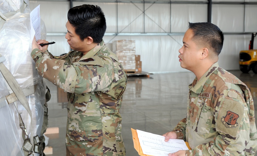 146th Airlift Wing and 129th Rescue Wing work together to ship 500 ventilators to various states