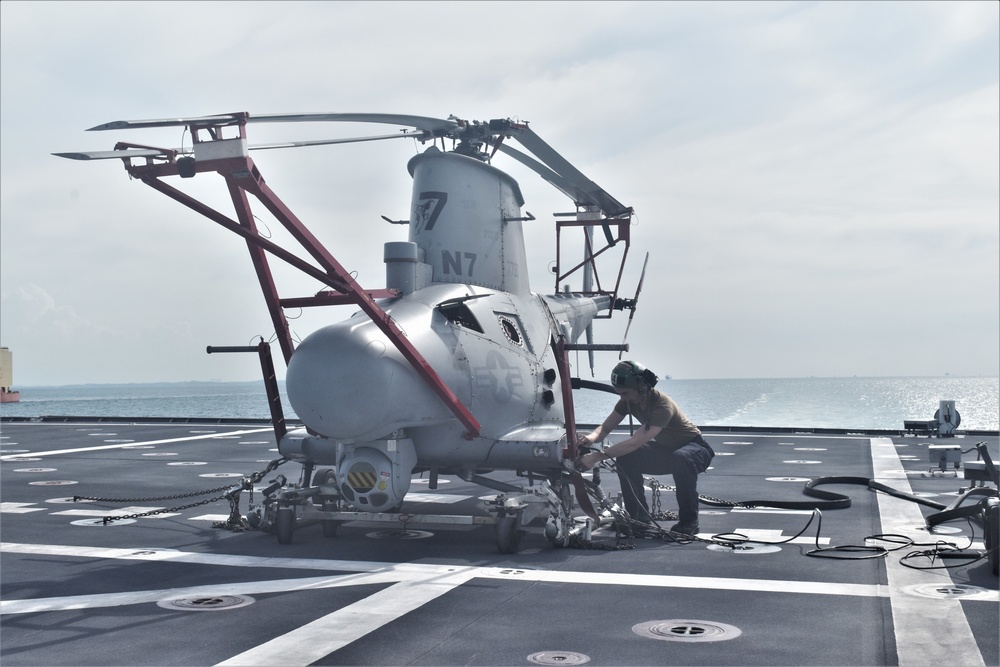 USS Montgomery Operates at Sea