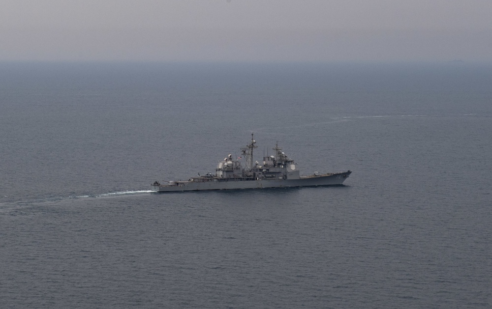 USS Vella Gulf operates in the Arabian Gulf