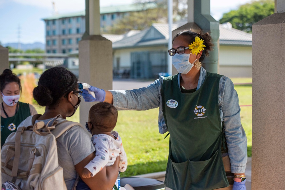 Essential employees working at Joint Base Pearl Harbor-Hickam