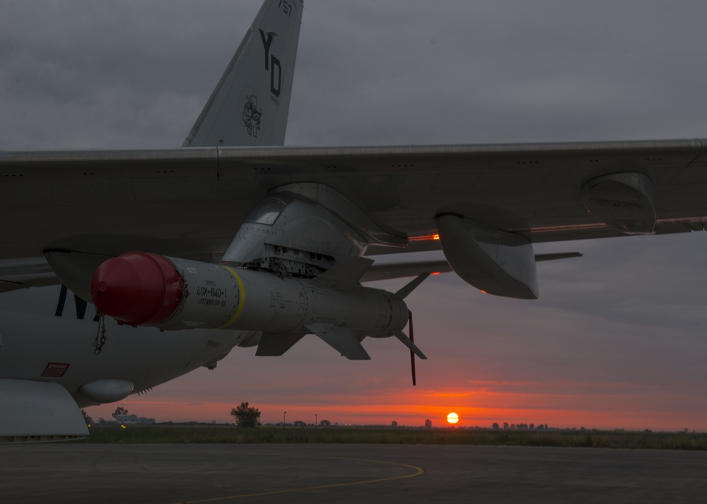 P-8A MDA Flight with AGM-84D Harpoons