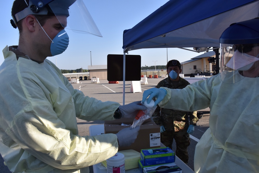 Fort Bragg works tirelessly to fight against the COVID-19 pandemic with drive-thru site