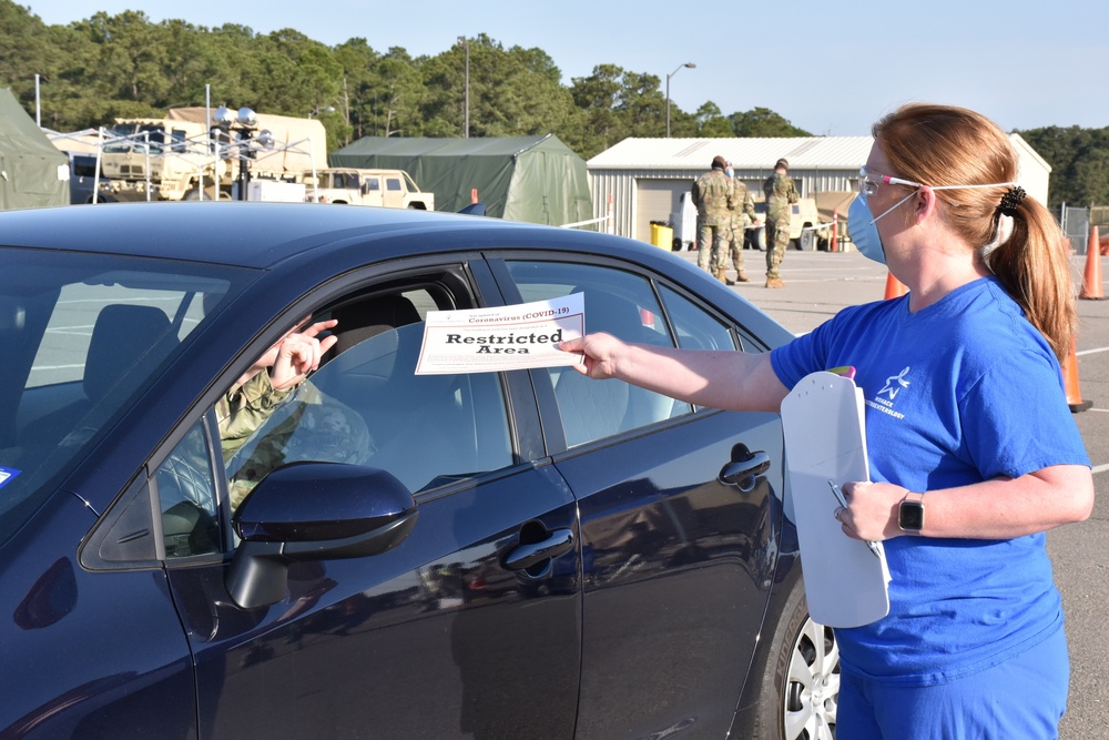 Fort Bragg works tirelessly to fight against the COVID-19 pandemic with drive-thru site