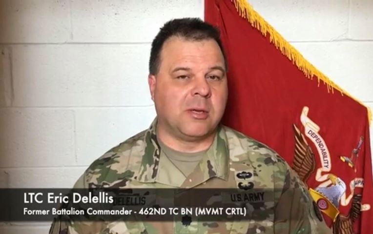 Commanders and Soldiers of the 462nd Transportation Battalion conduct first-ever virtual battle assembly and change of command ceremony during COVID-19