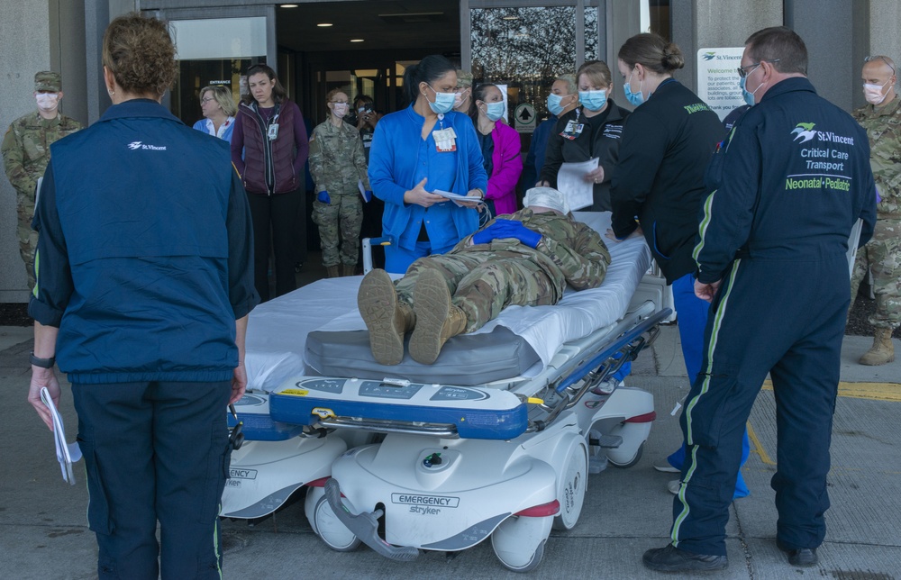 Indiana National Guard, local hospital train together in COVID-19 response