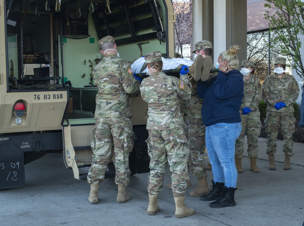 Indiana National Guard, local hospital train together in COVID-19 response