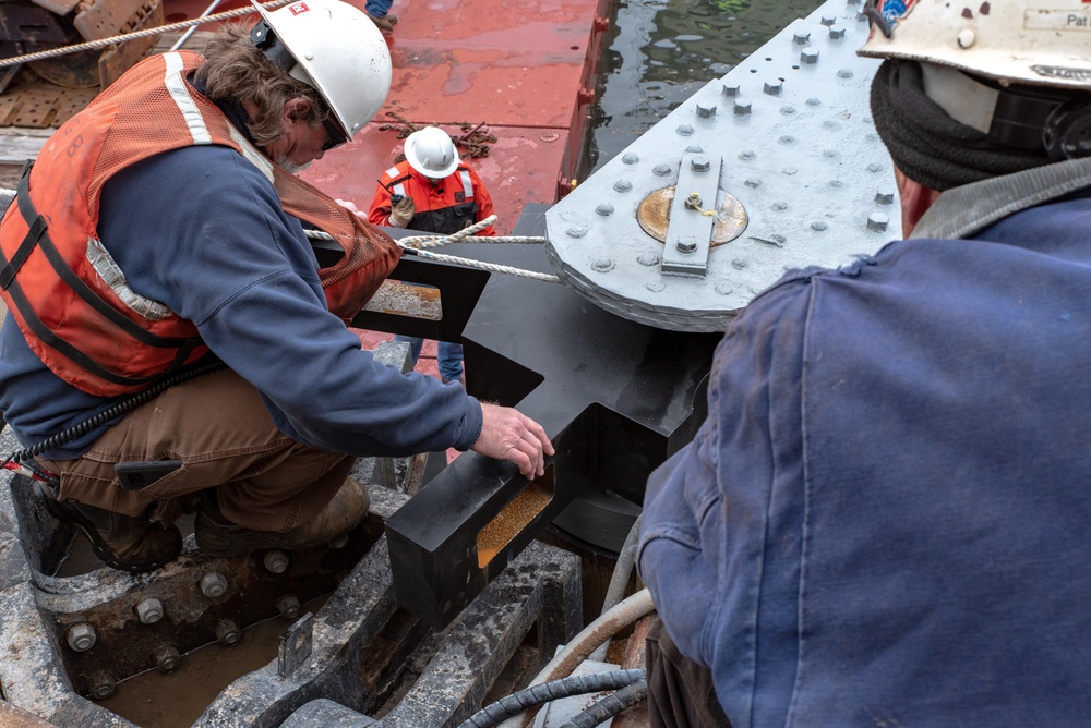 Reinstalling the Black Rock Lock miter gates