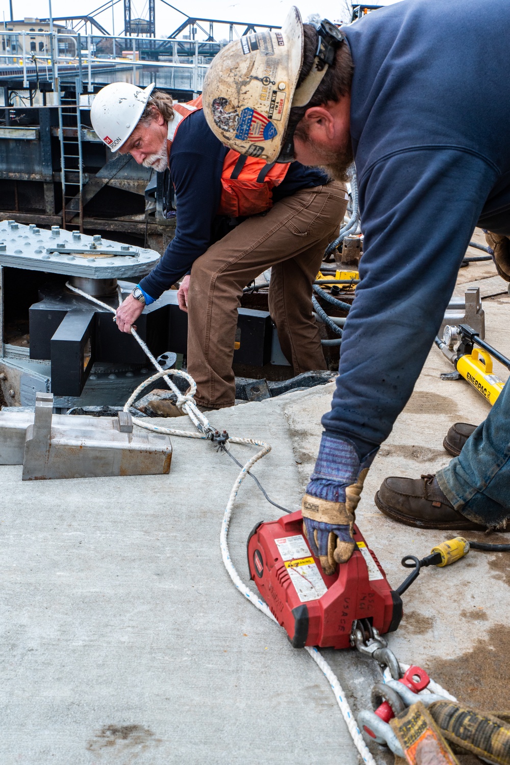 Reinstalling the Black Rock Lock miter gates