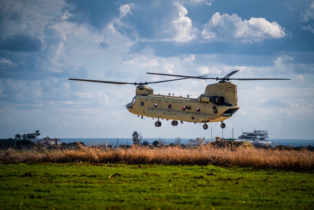 U.S. Army aviation brigade and paratroopers train on Cyprus