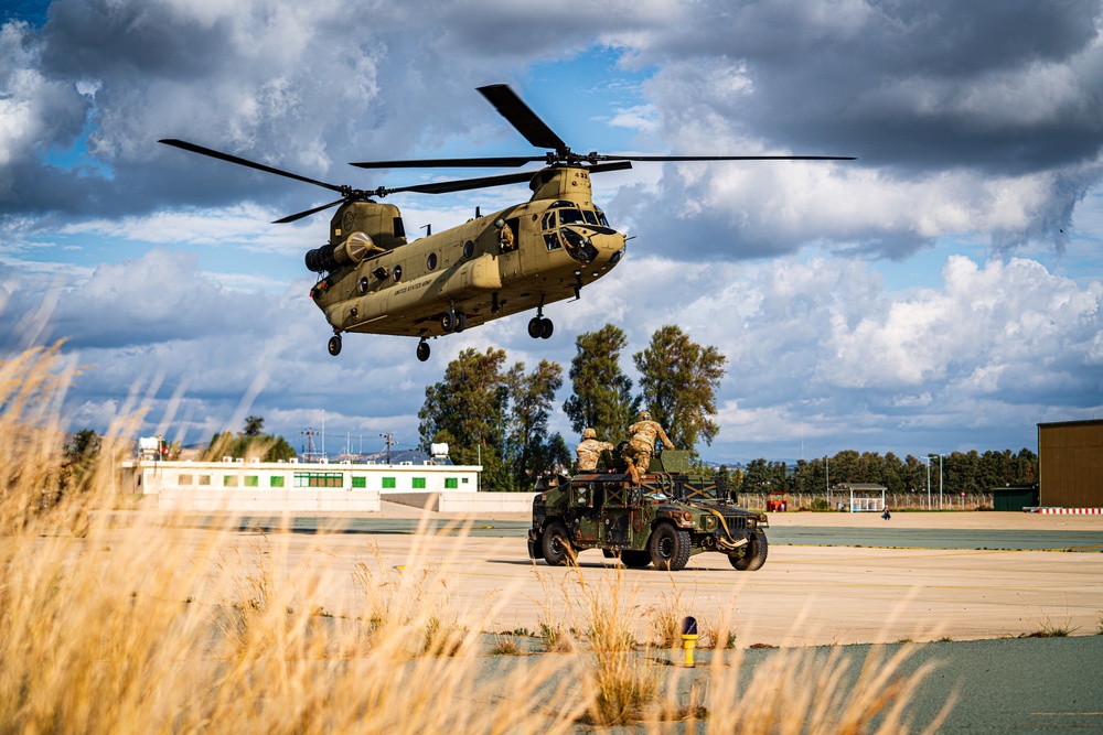 U.S. Army aviation brigade and paratroopers train on Cyprus