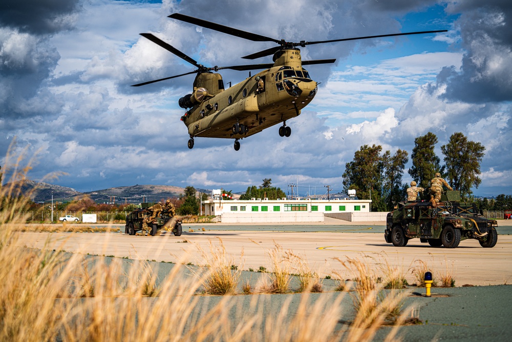 U.S. Army aviation brigade and paratroopers train on Cyprus