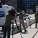 Media members speak to New York National Guard members