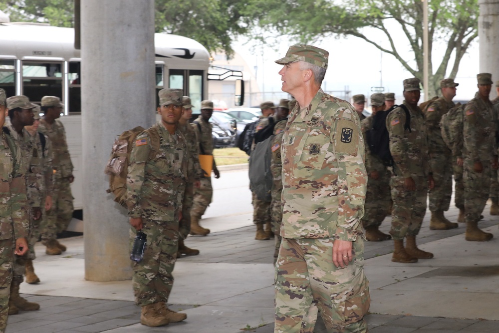 Newly-trained Soldiers depart Fort Benning amid elaborate health precautions