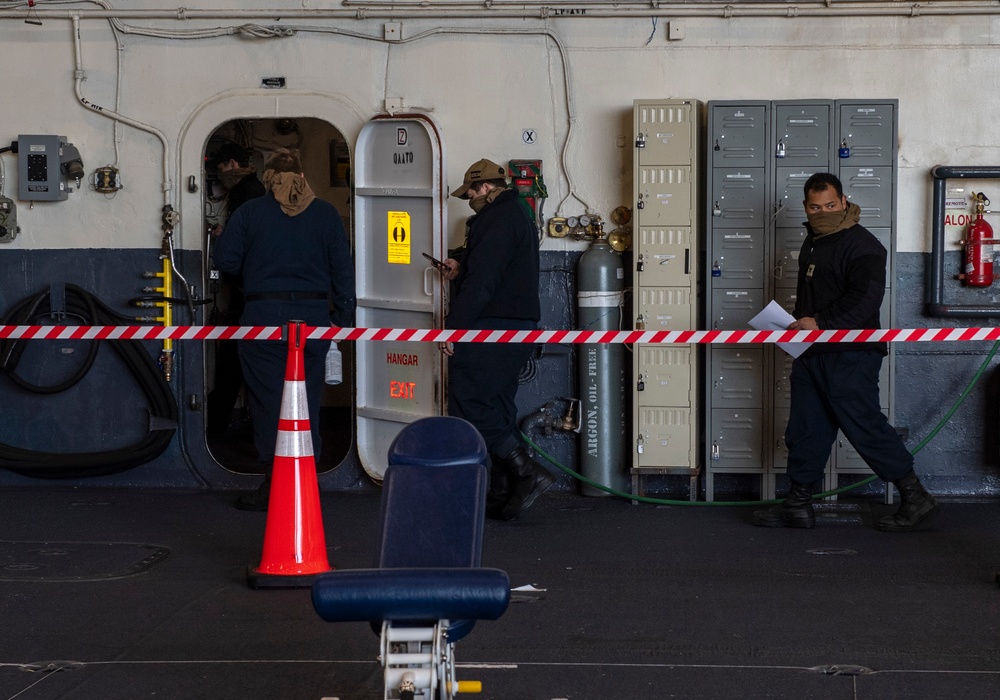 Sailors Practice Social Distancing