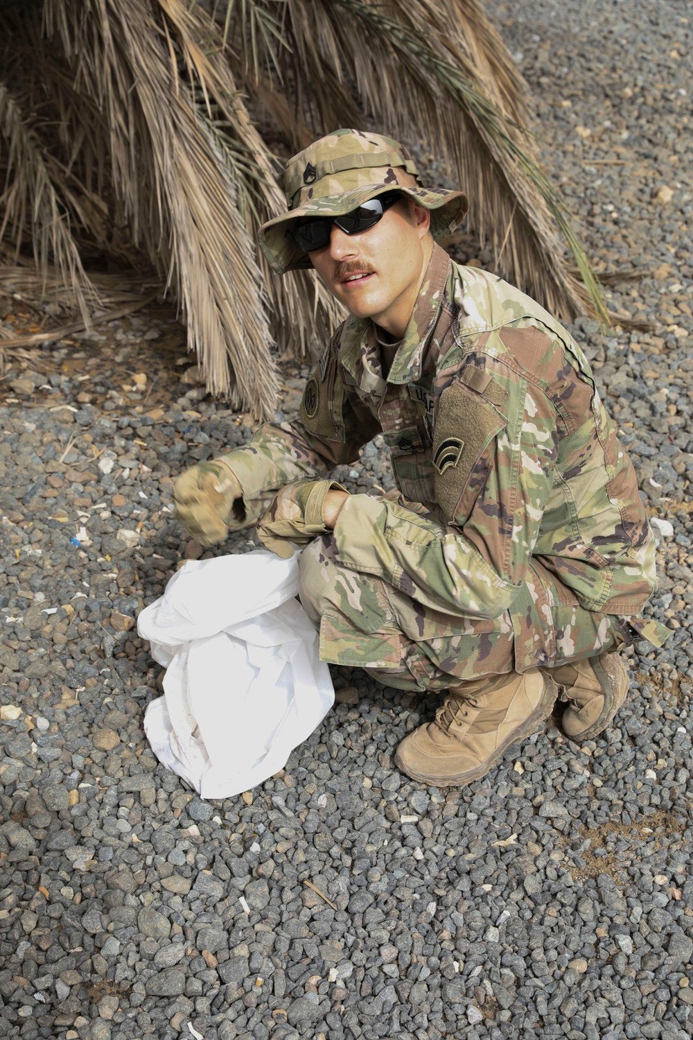 Task Force Spartan Shield Soldiers Participate in a Post Wide Clean Up