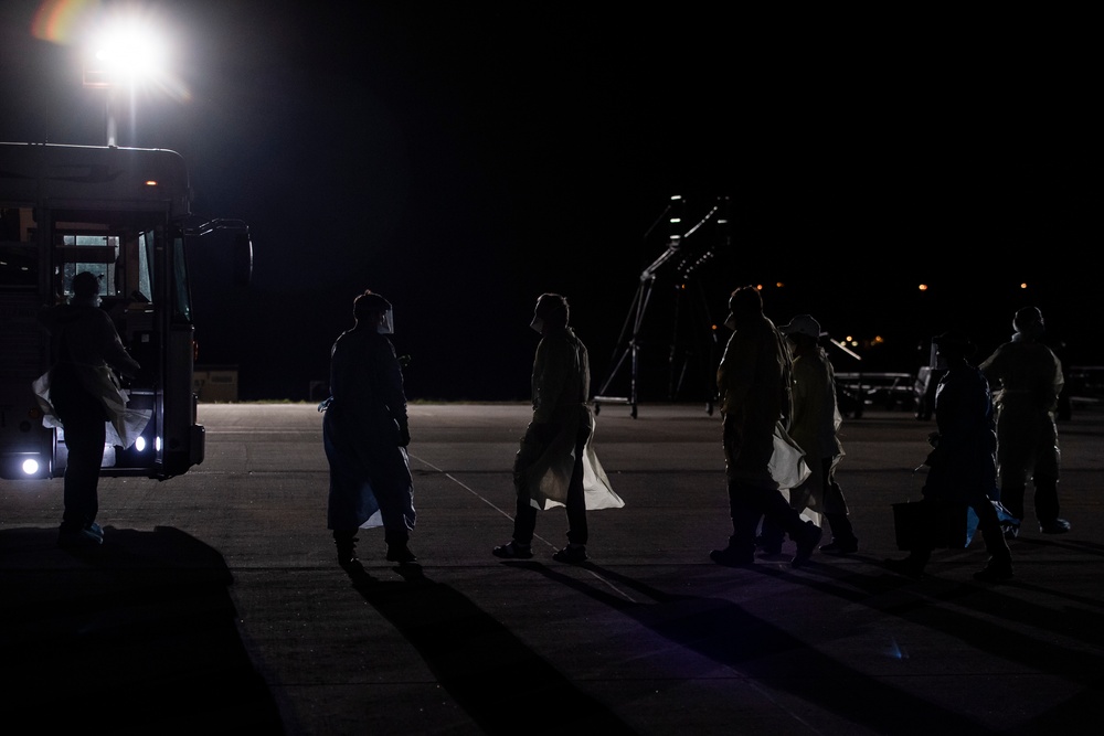 Mobility Airmen conduct historic first aeromedical evacuation mission using Transport Isolation System