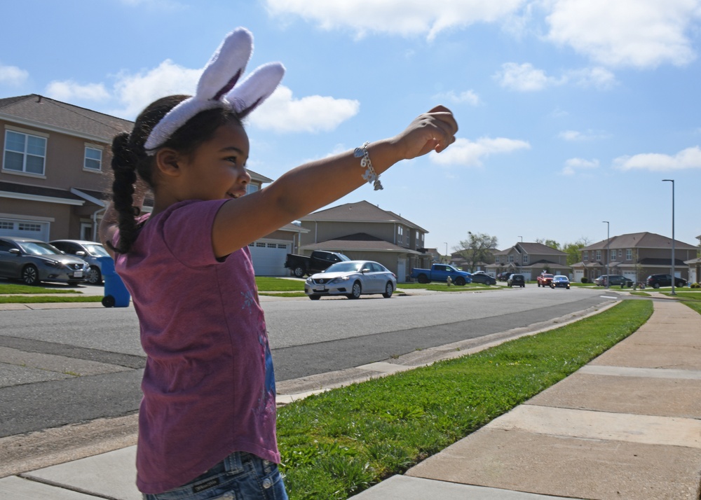 Easter Bunny Visits Beale Air Force Base