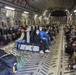 Members of The 801st Combat Support Hospital, U.S. Army Reserve, Fort Sheridan, Illinois, arrives in Hanscom Air Force Base, April 11, 2020.