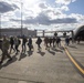 Members of The 801st Combat Support Hospital, U.S. Army Reserve, Fort Sheridan, Illinois, arrives in Hanscom Air Force Base