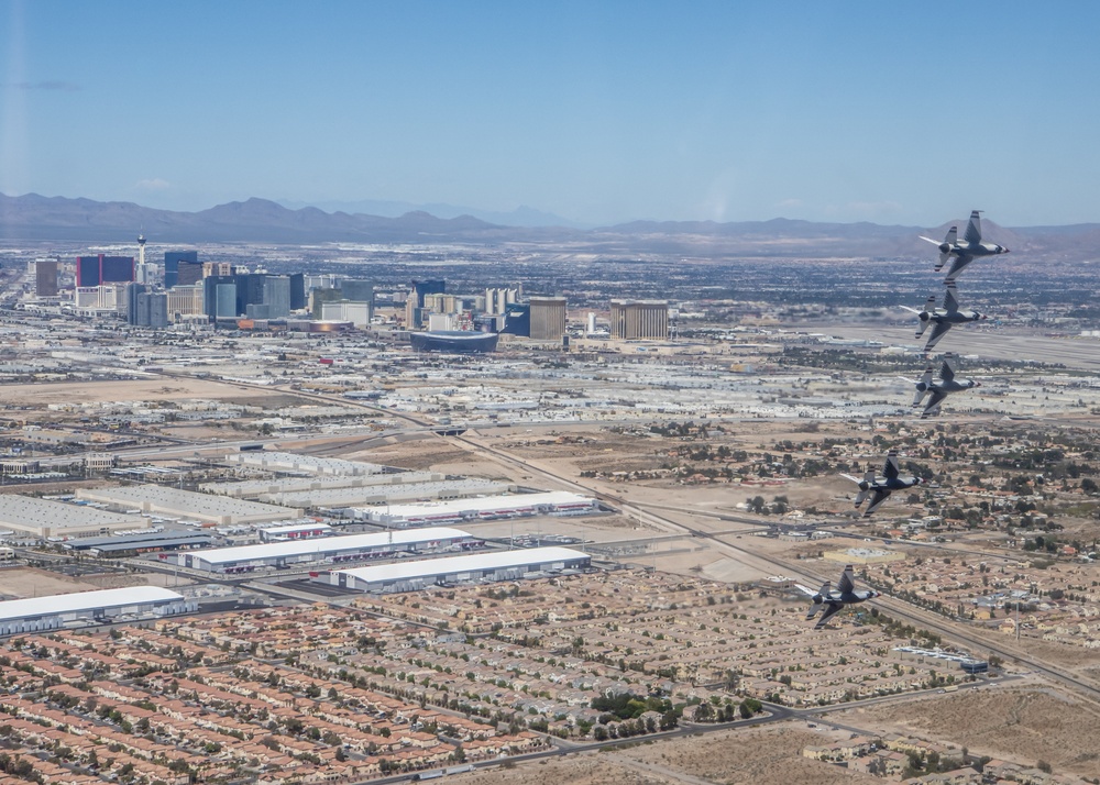 Thunderbirds fly over Las Vegas