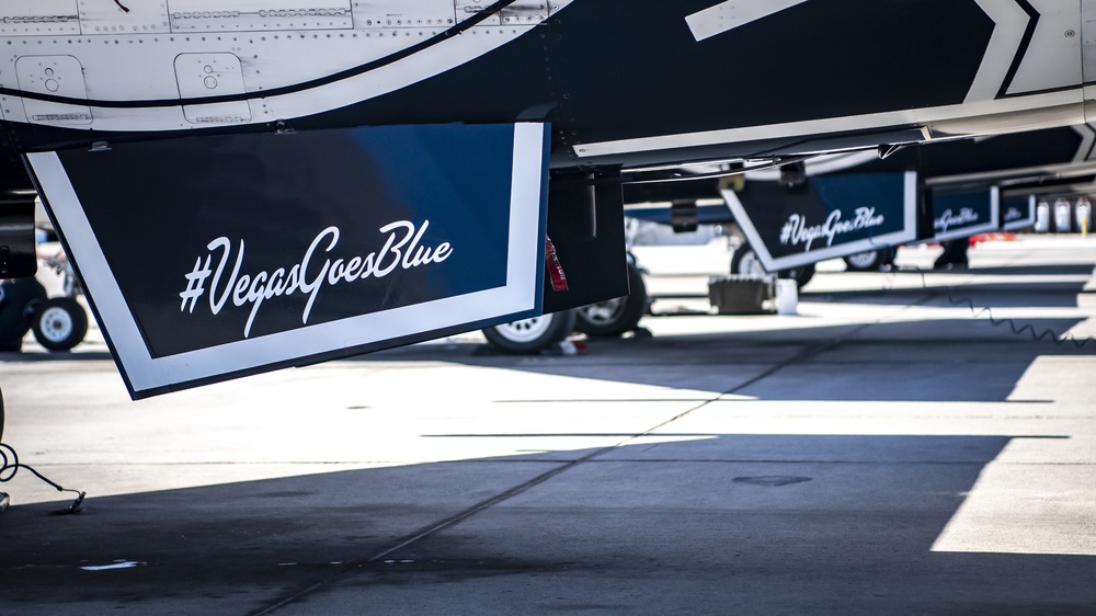 Thunderbirds fly over Las Vegas