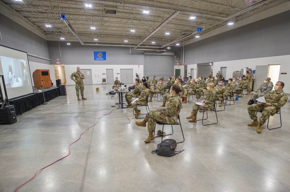 Oklahoma National Guard medics train for COVID-19 response