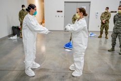 Oklahoma National Guard medics train for COVID-19 response [Image 5 of 7]