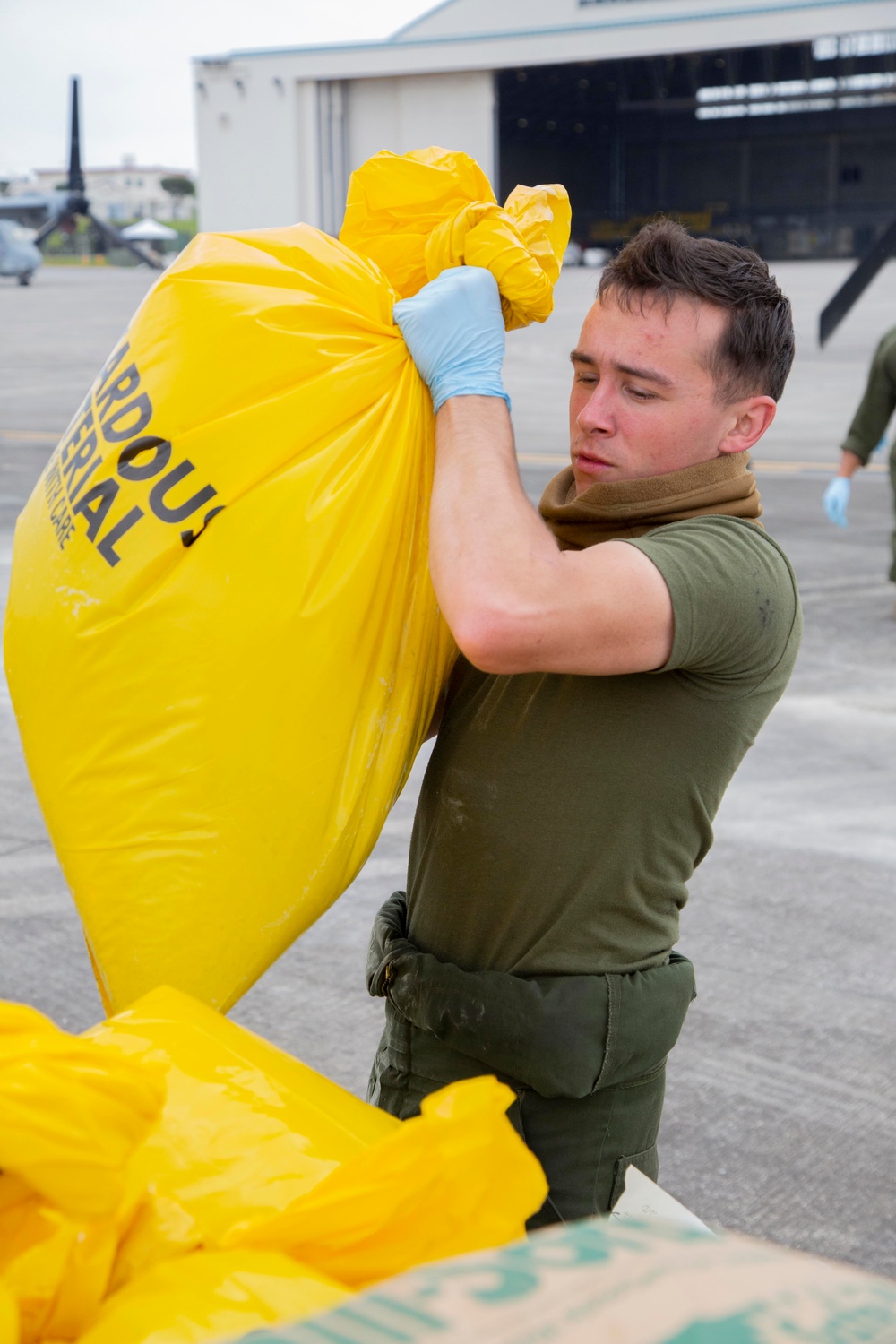 U.S. Marines Help After a Spill on Marine Corps Air Station Futenma