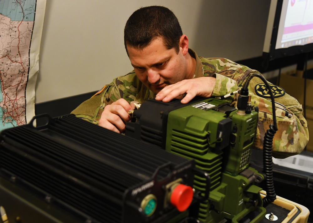 Cal Guardsmen communication link JTF 115 networking JOC to JFHQ