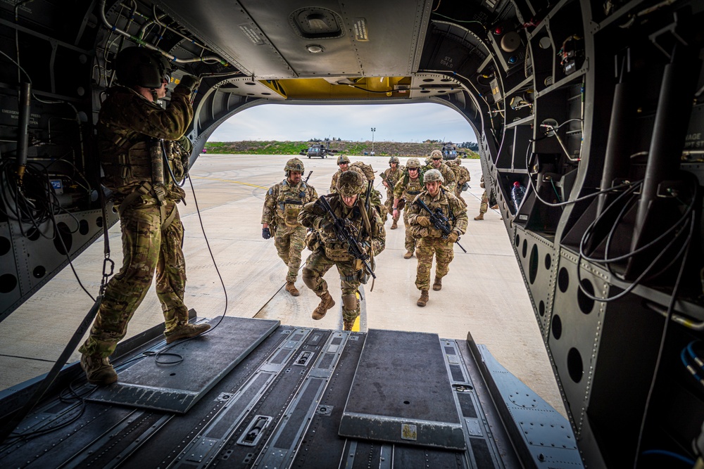 U.S. Army aviation brigade and paratroopers train on Cyprus