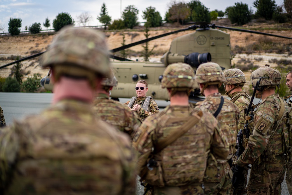 U.S. Army aviation brigade and paratroopers train on Cyprus