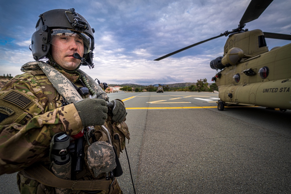 U.S. Army aviation brigade and paratroopers train on Cyprus