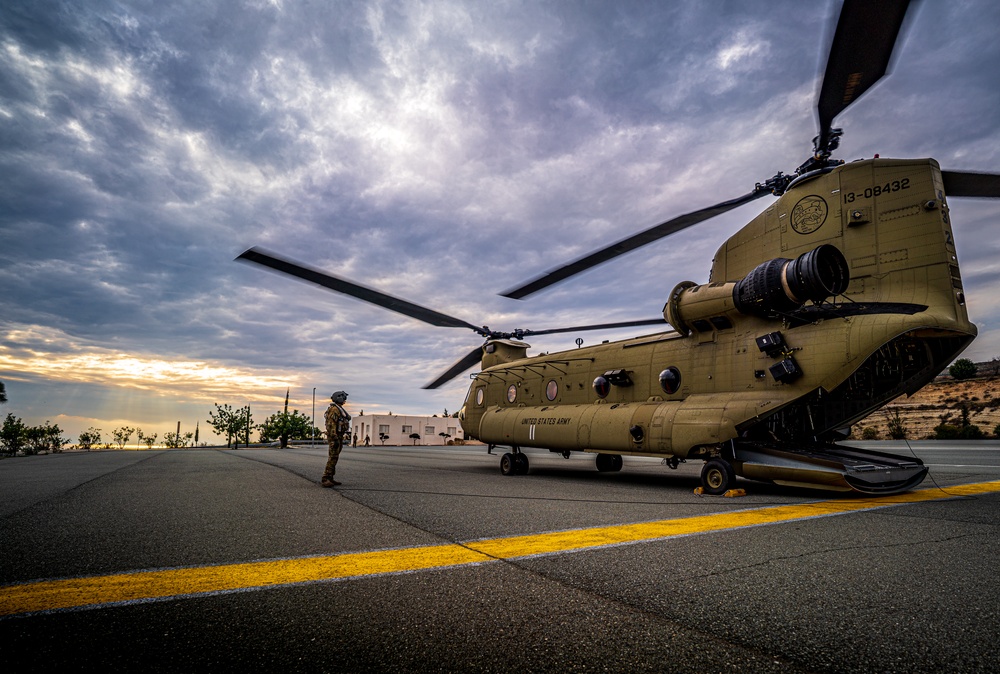 U.S. Army aviation brigade and paratroopers train on Cyprus