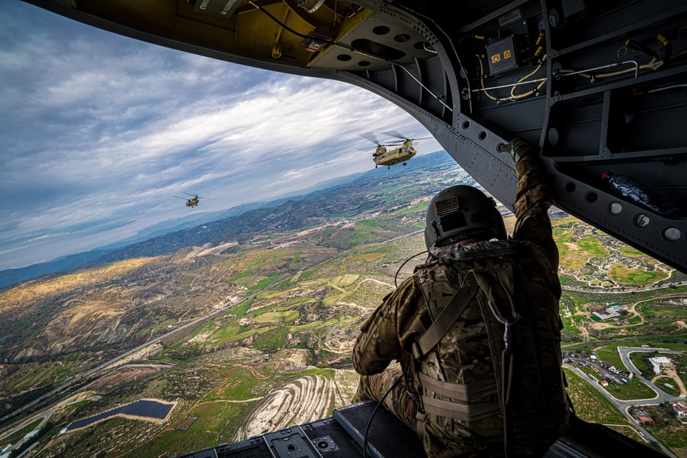 U.S. Army aviation brigade and paratroopers train on Cyprus