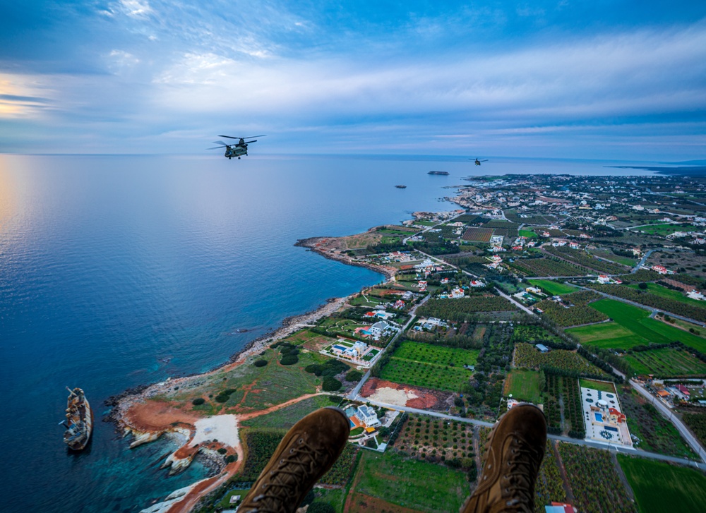 U.S. Army aviation brigade and paratroopers train on Cyprus