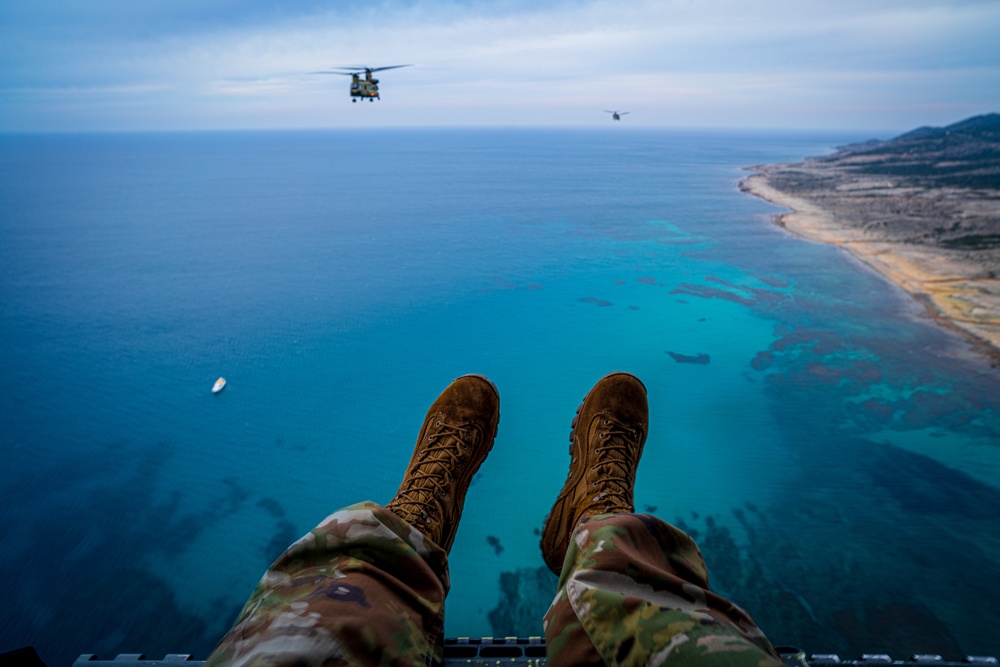 U.S. Army aviation brigade and paratroopers train on Cyprus