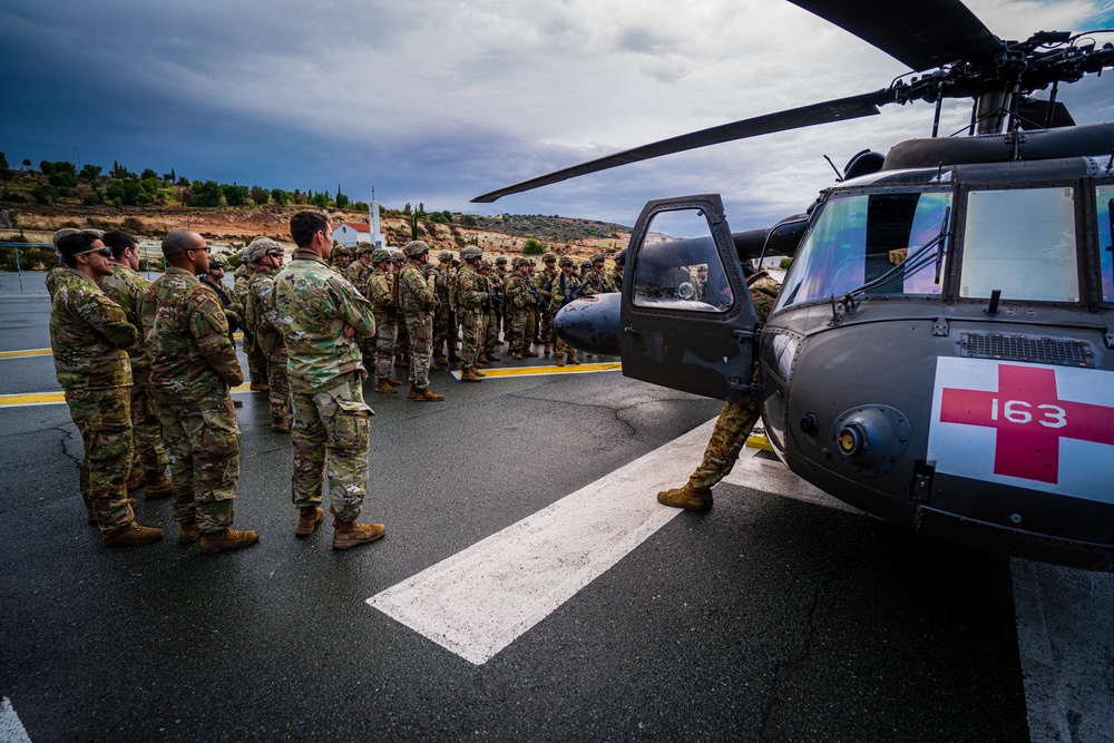 U.S. Army aviation brigade and paratroopers train on Cyprus