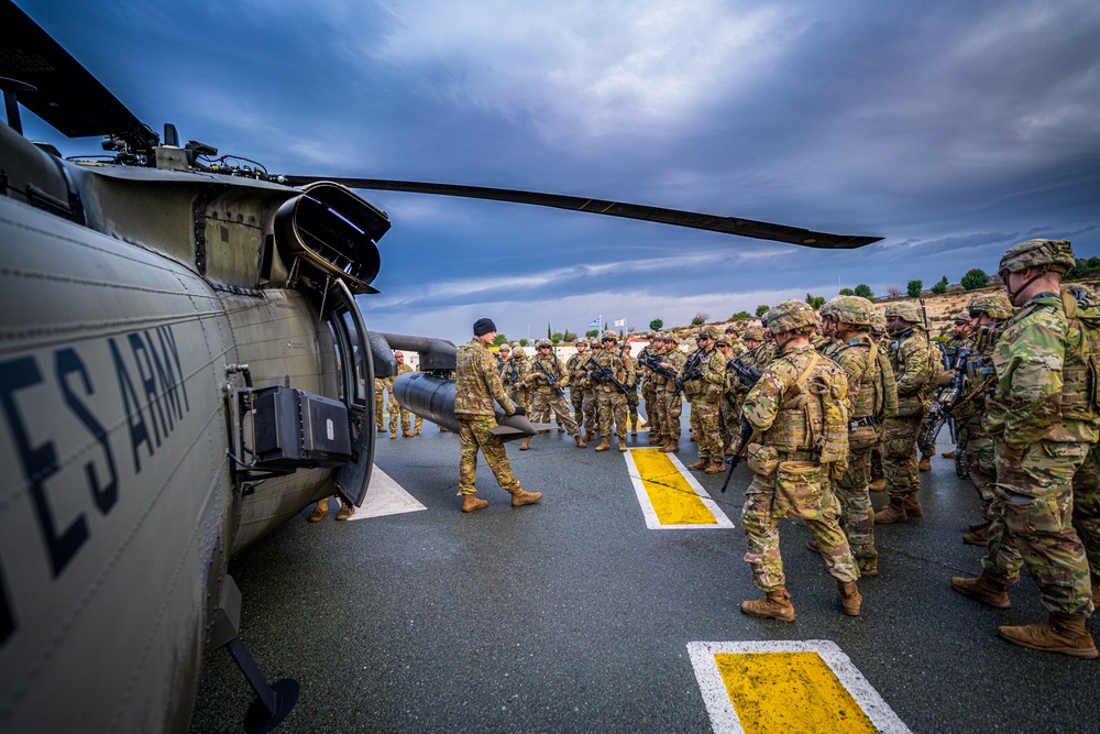 U.S. Army aviation brigade and paratroopers train on Cyprus