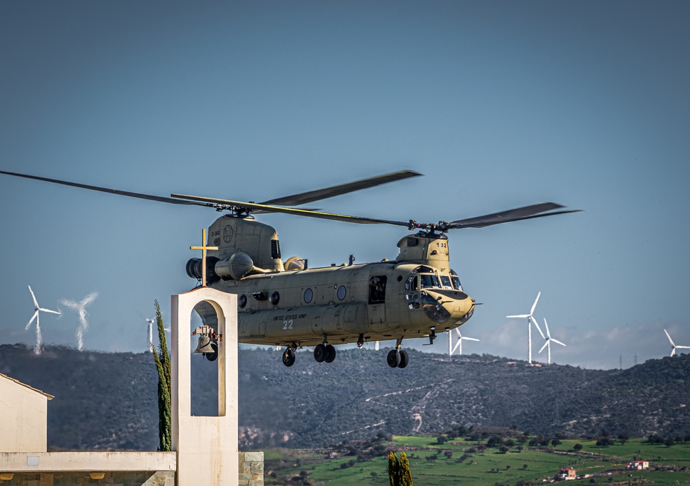 U.S. Army aviation brigade and paratroopers train on Cyprus