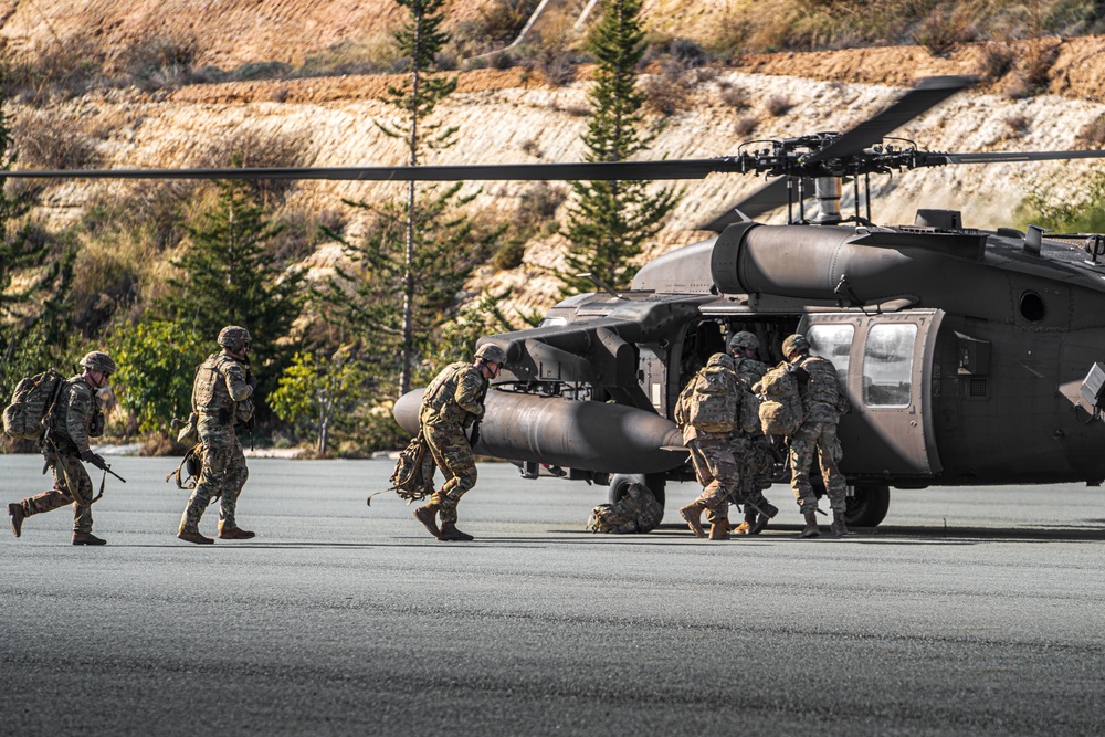 U.S. Army aviation brigade and paratroopers train on Cyprus