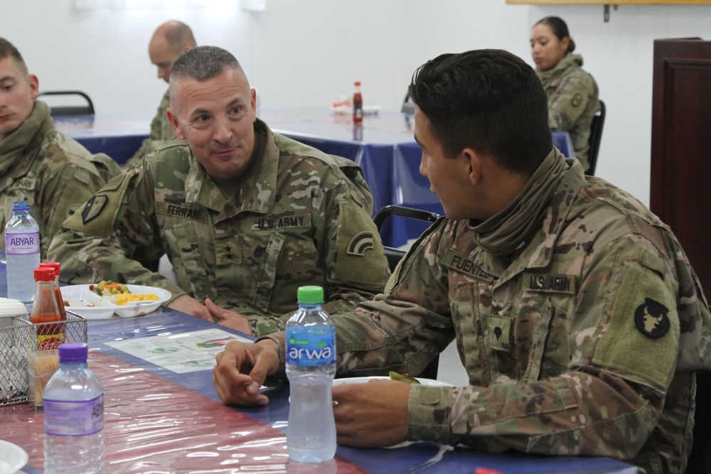 Task Force Spartan Command Team Visits Camp Buehring